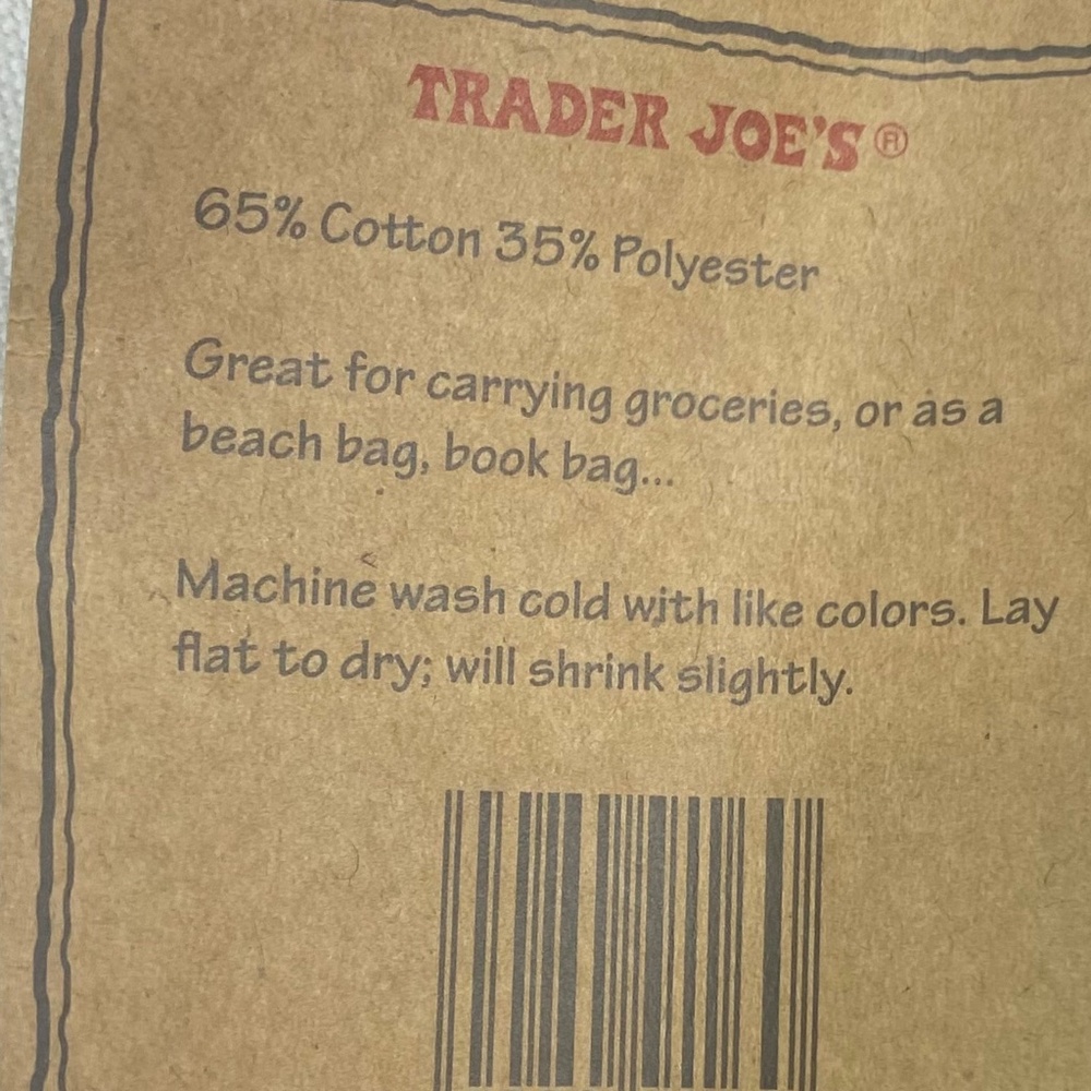 TRADER JOE’S Viral Canvas Tote Bag Limited Edition in Natural and Green Set of 2 - Picture 5 of 5